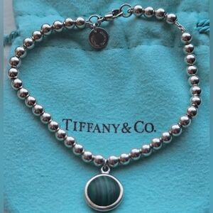 Tiffany & Co. Malachite Sugar Stack Charm Bracelet